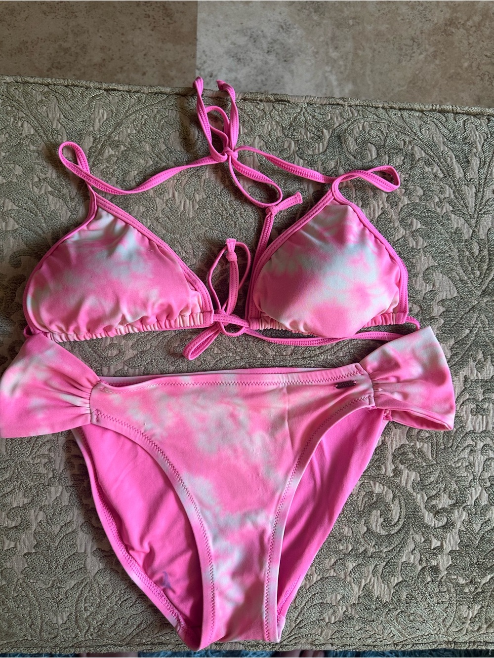 PINK Victoria's Secret Pink Tie-Dye Bikini Top & Bottom